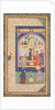 Zulaykha in her palace and as an old woman with Joseph, from a Panj Ganj…, 1603-1 by Mushfiq; others