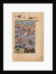 Rustam meets the challenge of Ashkabus, from a Shah-nama of Firdausi…c1590-1600 by Unknown