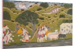Krishna Returns with the Cowherds to Braj, from a Bhagavata Purana, c. 1830 by Unknown