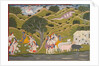 Krishna Returns with the Cowherds to Braj, from a Bhagavata Purana, c. 1830 by Unknown