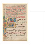 Leaf from a Gradual: Historiated Initial S[alve Sancta Parens]…, c. 1420-1450 by Unknown