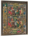 Single Leaf with Scenes from the Last Supper, c.1525-1530 by Simon Bening