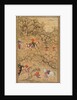 Hunting with falcons in a landscape; Verso: Calligraphy of Chaghatai Turkish poems…, c. 1558-60 by Abd al-Samad (attributed to)