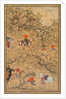 Hunting with falcons in a landscape; Verso: Calligraphy of Chaghatai Turkish poems…, c. 1558-60 by Abd al-Samad (attributed to)