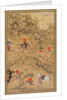 Hunting with falcons in a landscape; Verso: Calligraphy of Chaghatai Turkish poems…, c. 1558-60 by Abd al-Samad (attributed to)