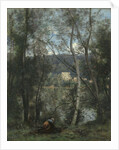 A Woman Gathering Faggots at Ville-d'Avray, ca. 1871-74 by Jean-Baptiste-Camille Corot