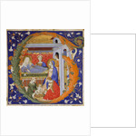 Manuscript Illumination with the Birth of the Virgin in an Initial G, from a Gradual, ca. 1375 by Silvestro dei Gherarducci