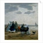 On the Beach, Dieppe, 1864 by Eugene Louis Boudin