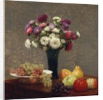 Asters and Fruit on a Table, 1868 by Henri Fantin-Latour