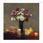 Asters and Fruit on a Table, 1868 by Henri Fantin-Latour