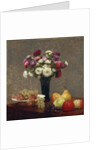 Asters and Fruit on a Table, 1868 by Henri Fantin-Latour