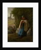 Shepherdess Seated on a Rock, 1856 by Jean Francois Millet
