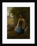 Shepherdess Seated on a Rock, 1856 by Jean Francois Millet