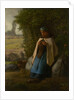 Shepherdess Seated on a Rock, 1856 by Jean Francois Millet