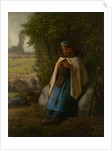 Shepherdess Seated on a Rock, 1856 by Jean Francois Millet