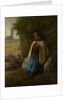 Shepherdess Seated on a Rock, 1856 by Jean Francois Millet