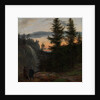 Two Men before a Waterfall at Sunset, 1823 by Johan Christian Dahl