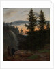 Two Men before a Waterfall at Sunset, 1823 by Johan Christian Dahl