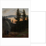 Two Men before a Waterfall at Sunset, 1823 by Johan Christian Dahl