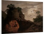 Virgil's Tomb by Moonlight, with Silius Italicus Declaiming, 1779 by Joseph Wright of Derby