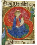 Manuscript Illumination with the Virgin and Child in an Initial S…, mid-15th century by Master of the Franciscan Breviary