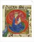 Manuscript Illumination with the Virgin and Child in an Initial S…, mid-15th century by Master of the Franciscan Breviary