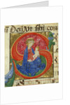 Manuscript Illumination with the Virgin and Child in an Initial S…, mid-15th century by Master of the Franciscan Breviary
