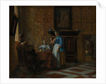 Leisure Time in an Elegant Setting, ca. 1663-65 by Pieter de Hooch