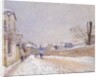 Rue Eugène Moussoir at Moret: Winter, 1891 by Alfred Sisley
