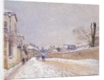 Rue Eugène Moussoir at Moret: Winter, 1891 by Alfred Sisley