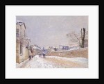 Rue Eugène Moussoir at Moret: Winter, 1891 by Alfred Sisley