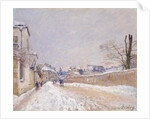 Rue Eugène Moussoir at Moret: Winter, 1891 by Alfred Sisley