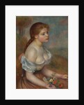 A Young Girl with Daisies, 1889 by Pierre-Auguste Renoir