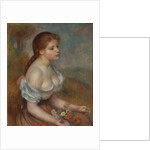 A Young Girl with Daisies, 1889 by Pierre-Auguste Renoir