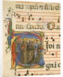 Manuscript Illumination with All Saints in an Initial V, from an Antiphonary, 1450-60 by Cosmè Tura