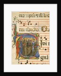 Manuscript Illumination with All Saints in an Initial V, from an Antiphonary, 1450-60 by Cosmè Tura