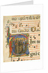 Manuscript Illumination with All Saints in an Initial V, from an Antiphonary, 1450-60 by Cosmè Tura