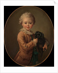 Boy with a Black Spaniel by Francois Hubert Drouais