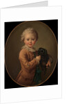 Boy with a Black Spaniel by Francois Hubert Drouais