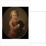Boy with a Black Spaniel by Francois Hubert Drouais