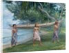 Girls Carrying a Canoe, Vaiala in Samoa, 1891 by John La Farge