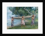 Girls Carrying a Canoe, Vaiala in Samoa, 1891 by John La Farge