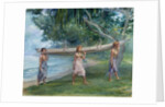 Girls Carrying a Canoe, Vaiala in Samoa, 1891 by John La Farge