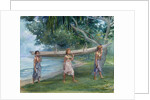 Girls Carrying a Canoe, Vaiala in Samoa, 1891 by John La Farge