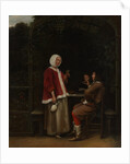 A Woman and Two Men in an Arbor, ca. 1657-58 by Pieter de Hooch