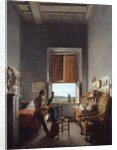 Léon Pallière in His Room at the Villa Medici, Rome, 1817 by Jean Alaux