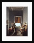 Léon Pallière in His Room at the Villa Medici, Rome, 1817 by Jean Alaux