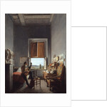 Léon Pallière in His Room at the Villa Medici, Rome, 1817 by Jean Alaux