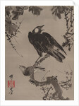 Starlings on a Branch, ca. 1887 by Kawanabe Kyosai