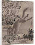 Fox Catching Bird, ca. 1887 by Kawanabe Kyosai